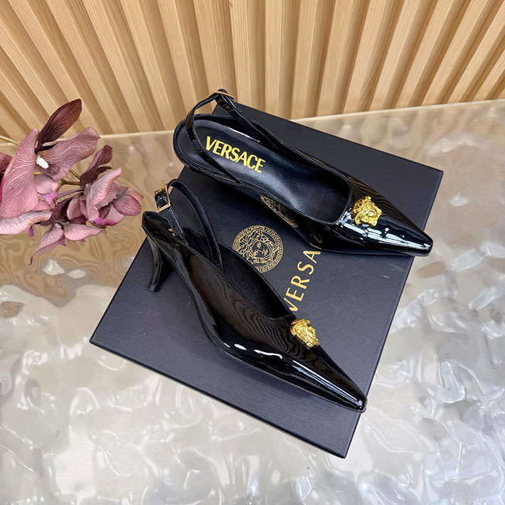 最高級ヴェルサーチェスーパーコピー VERSACE ラ メドゥーサ レザーパンプス 50 mm 2628240 パンプス ブランド 高級 - 画像 (9)