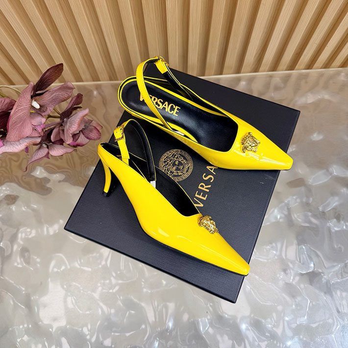 最高級ヴェルサーチェスーパーコピー VERSACE ラ メドゥーサ レザーパンプス 50 mm 2628244 パンプス ハイブランド ローヒール - 画像 (8)