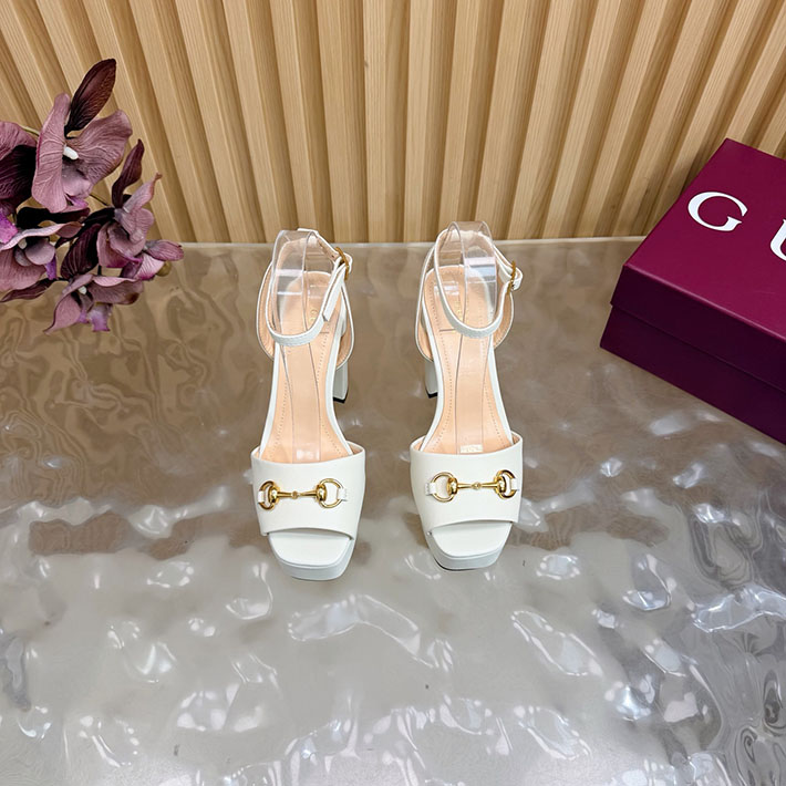 グッチ直営アウトレット店 GUCCI 115 mm ホースビットディテール付き ウェッジサンダル 2628259 GUCCI サンダル レディース - 画像 (6)