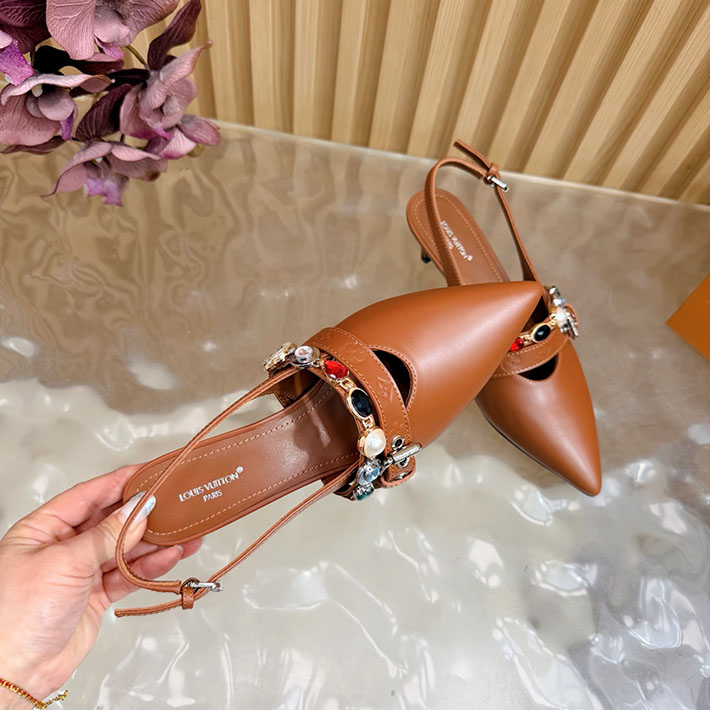 ルイヴィトン アウトレット店舗 靴 レディース Louis Vuitton 55mm LV バイブ バレリーナ 2628266 ハイ ブランド パンプス ランキング - 画像 (6)