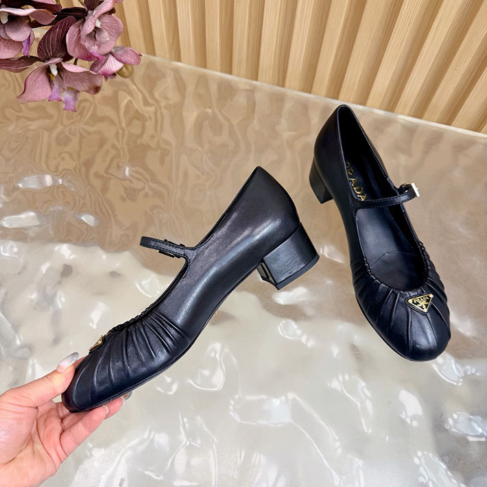 プラダ 靴 シューズ レディース 海外通販 PRADA ロゴ メリージェーン パンプス エレガント 2628274 プラダ パンプス アウトレット - 画像 (4)