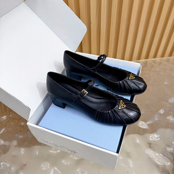 プラダ 靴 シューズ レディース 海外通販 PRADA ロゴ メリージェーン パンプス エレガント 2628274 プラダ パンプス アウトレット - 画像 (2)