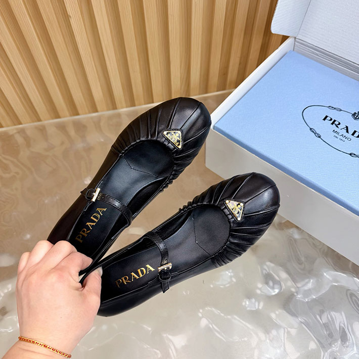 プラダ 靴 シューズ レディース 海外通販 PRADA ロゴ メリージェーン パンプス エレガント 2628274 プラダ パンプス アウトレット - 画像 (8)
