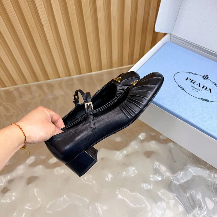 プラダ 靴 シューズ レディース 海外通販 PRADA ロゴ メリージェーン パンプス エレガント 2628274 プラダ パンプス アウトレット - 画像 (7)
