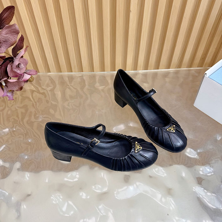 プラダ 靴 シューズ レディース 海外通販 PRADA ロゴ メリージェーン パンプス エレガント 2628274 プラダ パンプス アウトレット - 画像 (6)
