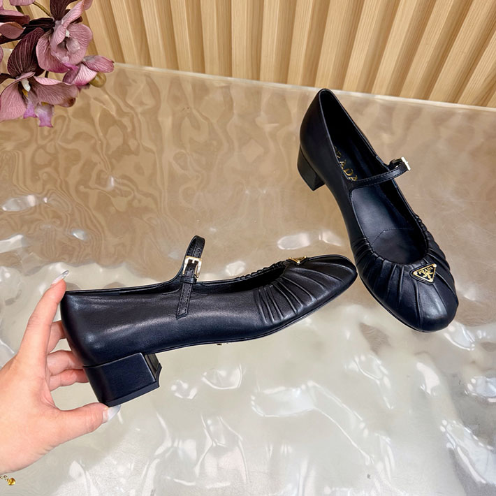 プラダ 靴 シューズ レディース 海外通販 PRADA ロゴ メリージェーン パンプス エレガント 2628274 プラダ パンプス アウトレット - 画像 (5)