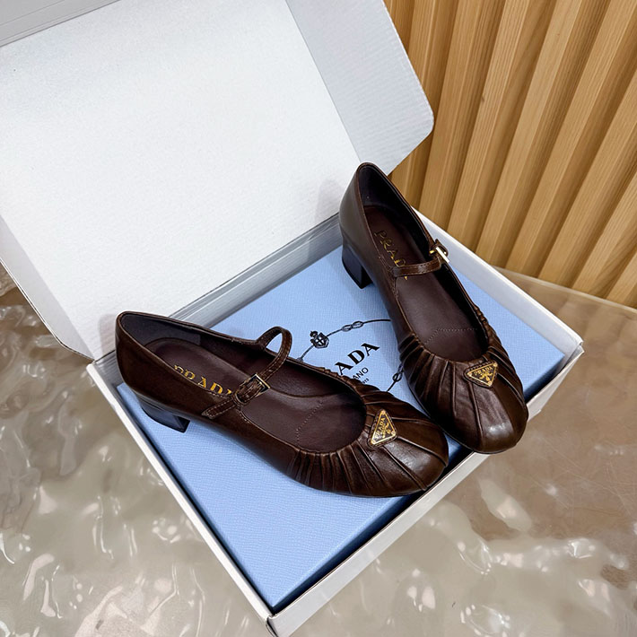 プラダ 靴 シューズ レディース 海外通販 PRADA ロゴ メリージェーン パンプス エレガント 2628275 プラダ パンプス フラット - 画像 (12)