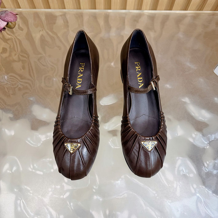 プラダ 靴 シューズ レディース 海外通販 PRADA ロゴ メリージェーン パンプス エレガント 2628275 プラダ パンプス フラット - 画像 (10)