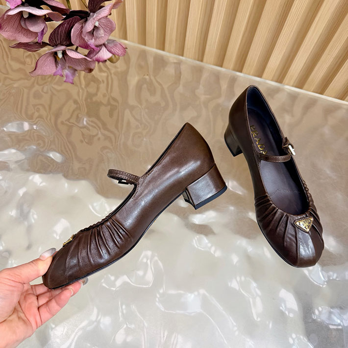プラダ 靴 シューズ レディース 海外通販 PRADA ロゴ メリージェーン パンプス エレガント 2628275 プラダ パンプス フラット - 画像 (9)