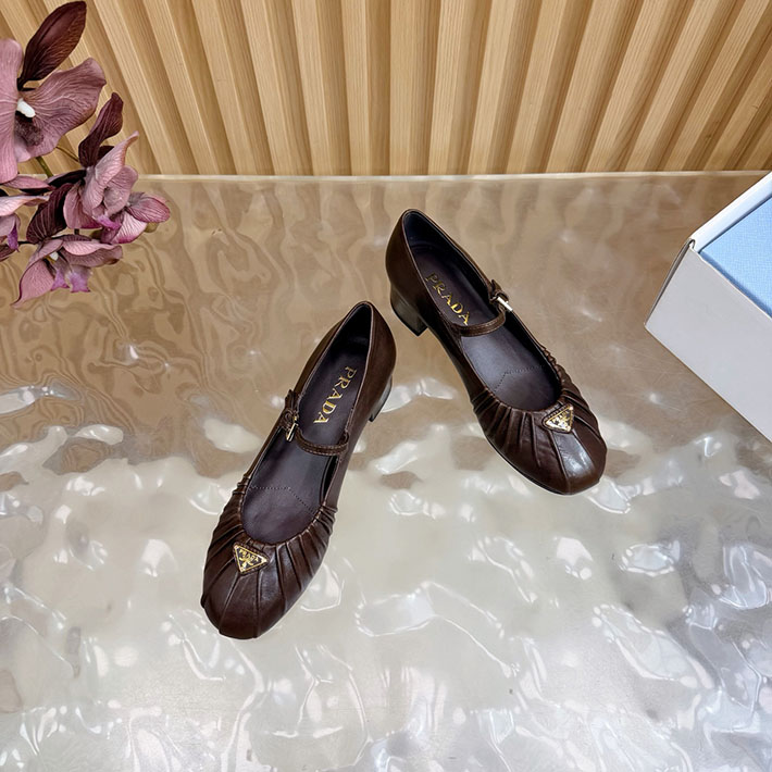 プラダ 靴 シューズ レディース 海外通販 PRADA ロゴ メリージェーン パンプス エレガント 2628275 プラダ パンプス フラット - 画像 (8)