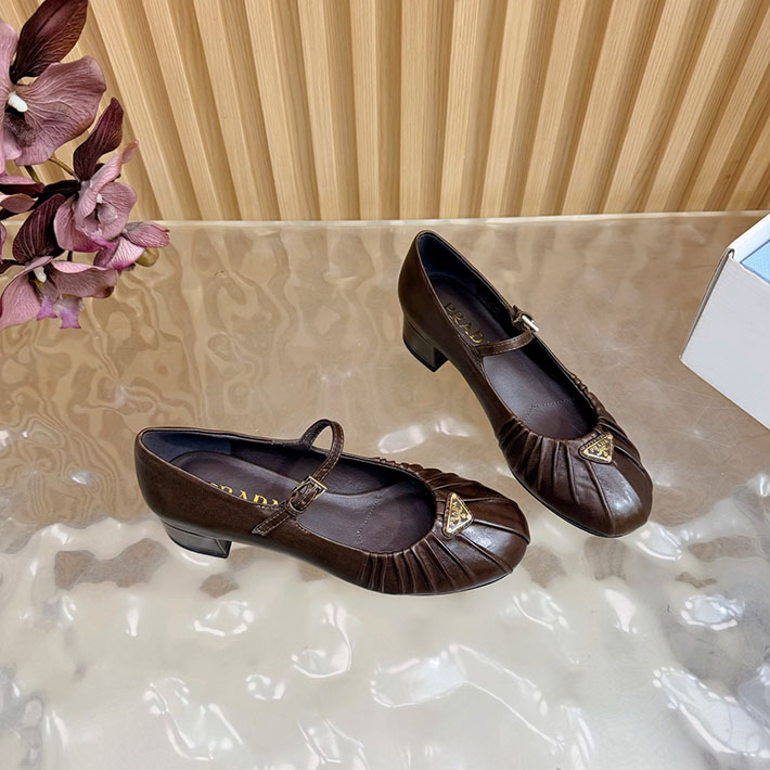 プラダ 靴 シューズ レディース 海外通販 PRADA ロゴ メリージェーン パンプス エレガント 2628275 プラダ パンプス フラット - 画像 (6)