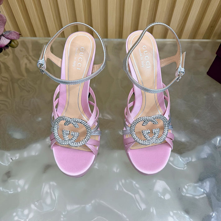 グッチ直営アウトレット店 GUCCI 105mm pump with crystal Interlocking G 2628304 グッチサンダル値段 - 画像 (4)