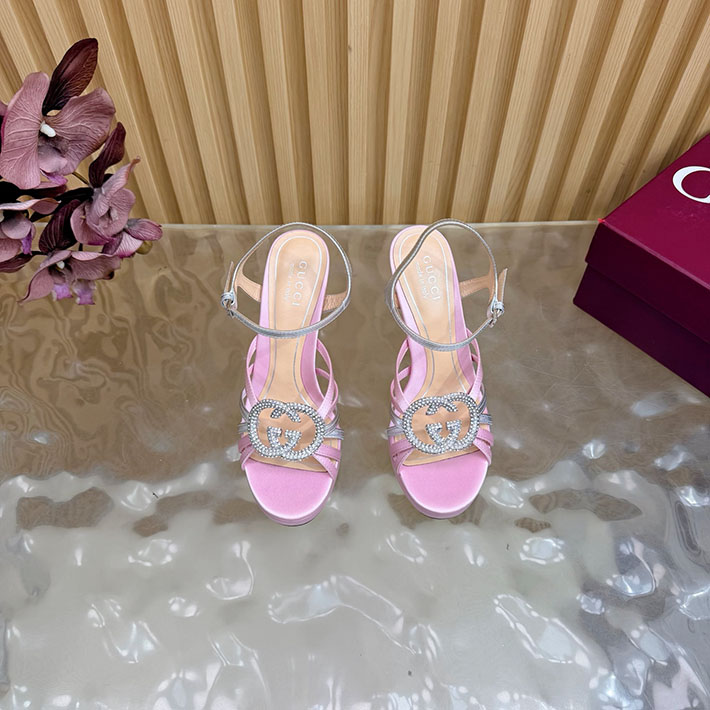グッチ直営アウトレット店 GUCCI 105mm pump with crystal Interlocking G 2628304 グッチサンダル値段 - 画像 (5)