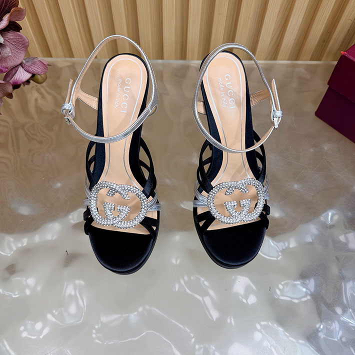 グッチ直営アウトレット店 GUCCI 105mm pump with crystal Interlocking G 2628305 グッチサンダルレディース - 画像 (4)