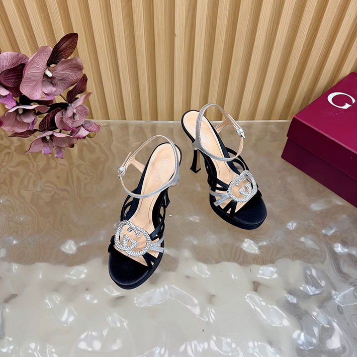 グッチ直営アウトレット店 GUCCI 105mm pump with crystal Interlocking G 2628305 グッチサンダルレディース - 画像 (3)