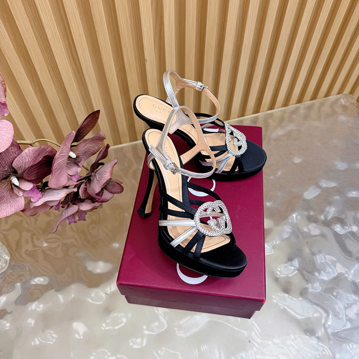 グッチ直営アウトレット店 GUCCI 105mm pump with crystal Interlocking G 2628305 グッチサンダルレディース - 画像 (8)