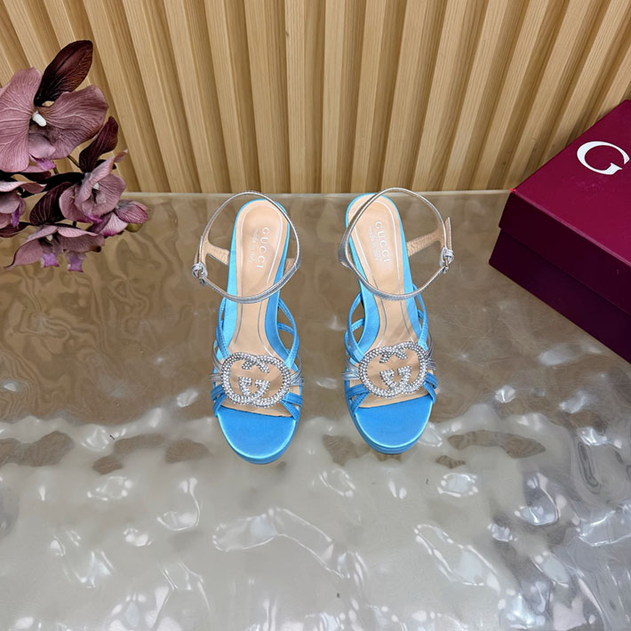 グッチ直営アウトレット店 GUCCI 105mm pump with crystal Interlocking G 2628307 グッチ サンダル アウトレット - 画像 (7)