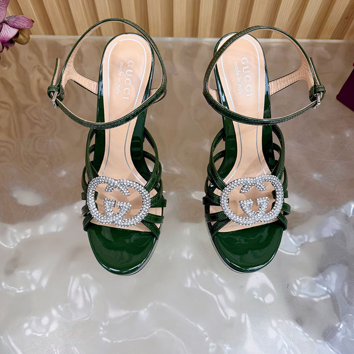 グッチ直営アウトレット店 GUCCI 105mm pump with crystal Interlocking G 2628313 GUCCI アウトレット商品一覧 - 画像 (5)