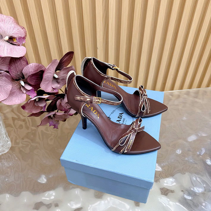 プラダ 靴 シューズ PRADA Exposed Seam Ankle Strap Sandal リボン レザーサンダル 2628319 レディース プラダ サンダル - 画像 (2)