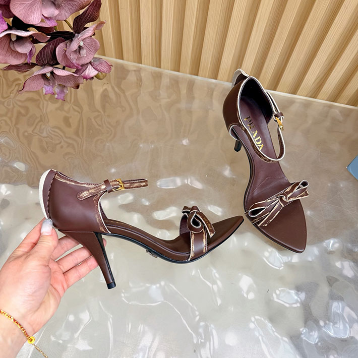 プラダ 靴 シューズ PRADA Exposed Seam Ankle Strap Sandal リボン レザーサンダル 2628319 レディース プラダ サンダル - 画像 (6)