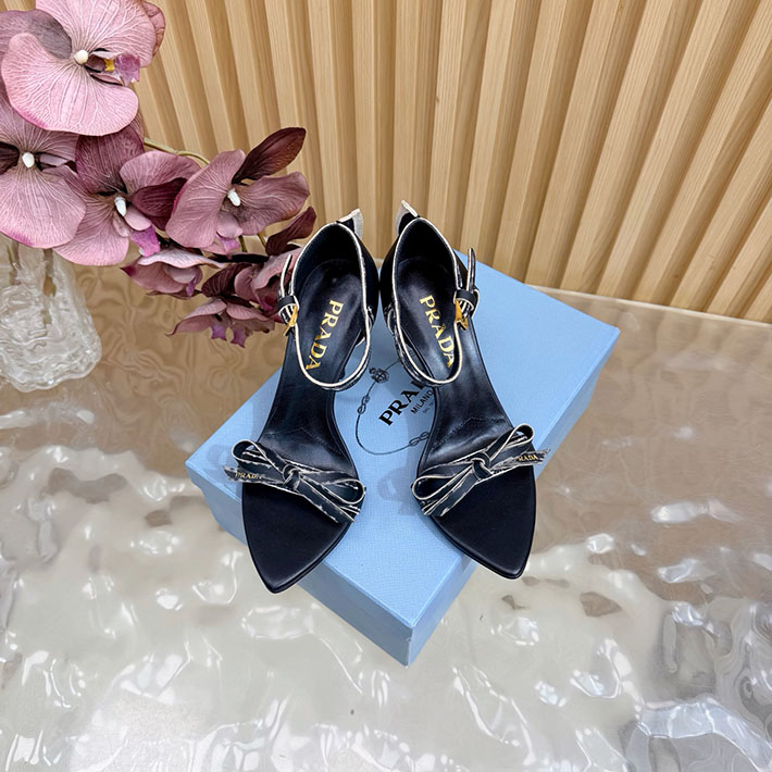 プラダ 靴 シューズ PRADA Exposed Seam Ankle Strap Sandal リボン レザーサンダル 2628320 プラダ サンダル アウトレット - 画像 (11)