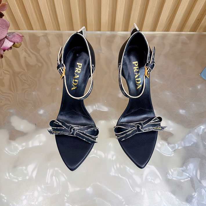 プラダ 靴 シューズ PRADA Exposed Seam Ankle Strap Sandal リボン レザーサンダル 2628320 プラダ サンダル アウトレット - 画像 (9)