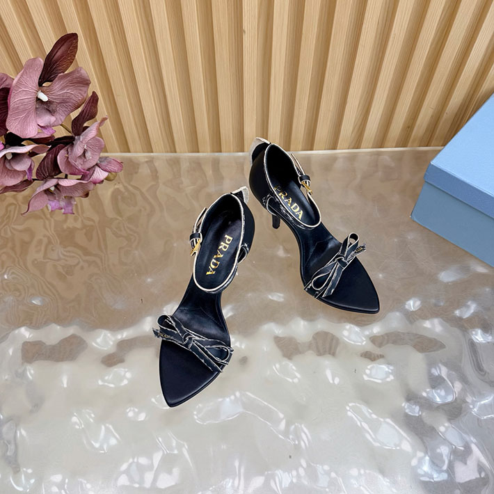 プラダ 靴 シューズ PRADA Exposed Seam Ankle Strap Sandal リボン レザーサンダル 2628320 プラダ サンダル アウトレット - 画像 (8)