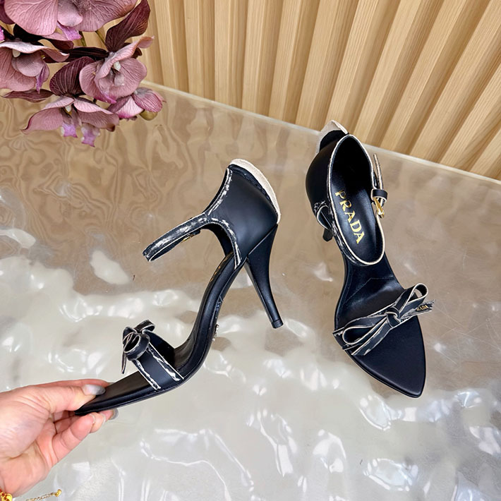 プラダ 靴 シューズ PRADA Exposed Seam Ankle Strap Sandal リボン レザーサンダル 2628320 プラダ サンダル アウトレット - 画像 (7)