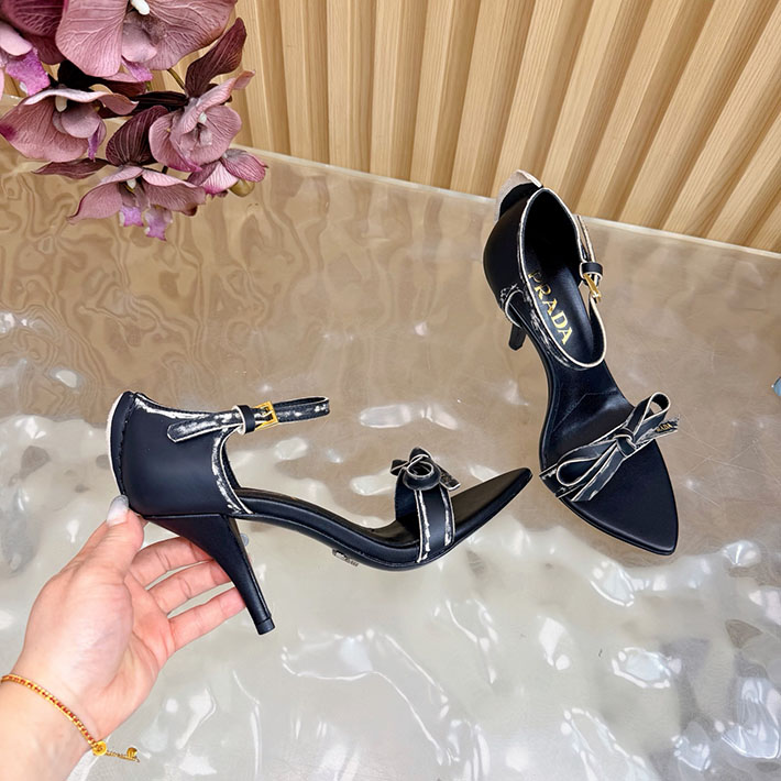 プラダ 靴 シューズ PRADA Exposed Seam Ankle Strap Sandal リボン レザーサンダル 2628320 プラダ サンダル アウトレット - 画像 (6)