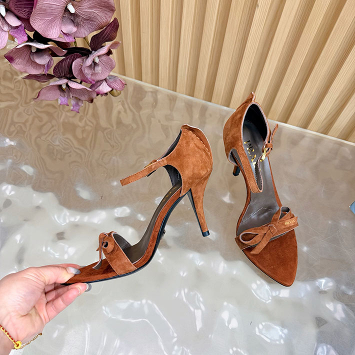 プラダ 靴 シューズ PRADA Exposed Seam Ankle Strap Sandal リボン レザーサンダル 2628321 プラダ サンダル 夏 - 画像 (4)