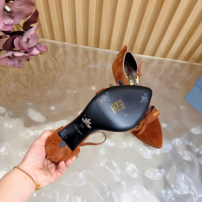 プラダ 靴 シューズ PRADA Exposed Seam Ankle Strap Sandal リボン レザーサンダル 2628321 プラダ サンダル 夏 - 画像 (3)