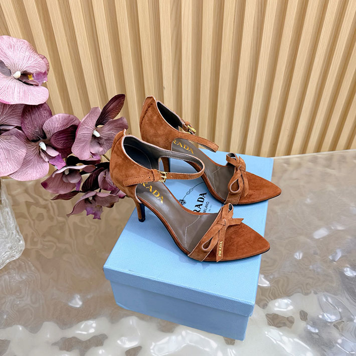 プラダ 靴 シューズ PRADA Exposed Seam Ankle Strap Sandal リボン レザーサンダル 2628321 プラダ サンダル 夏 - 画像 (2)