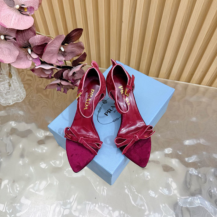 プラダ 靴 シューズ PRADA Exposed Seam Ankle Strap Sandal リボン レザーサンダル 2628324 プラダ 靴 レディース アウトレット - 画像 (9)