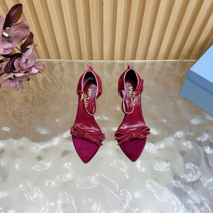 プラダ 靴 シューズ PRADA Exposed Seam Ankle Strap Sandal リボン レザーサンダル 2628324 プラダ 靴 レディース アウトレット - 画像 (8)