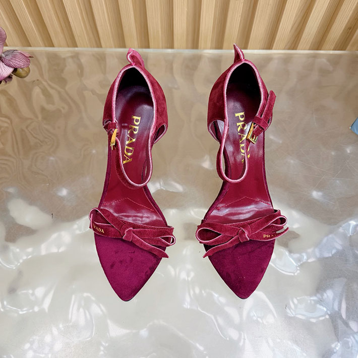プラダ 靴 シューズ PRADA Exposed Seam Ankle Strap Sandal リボン レザーサンダル 2628324 プラダ 靴 レディース アウトレット - 画像 (7)