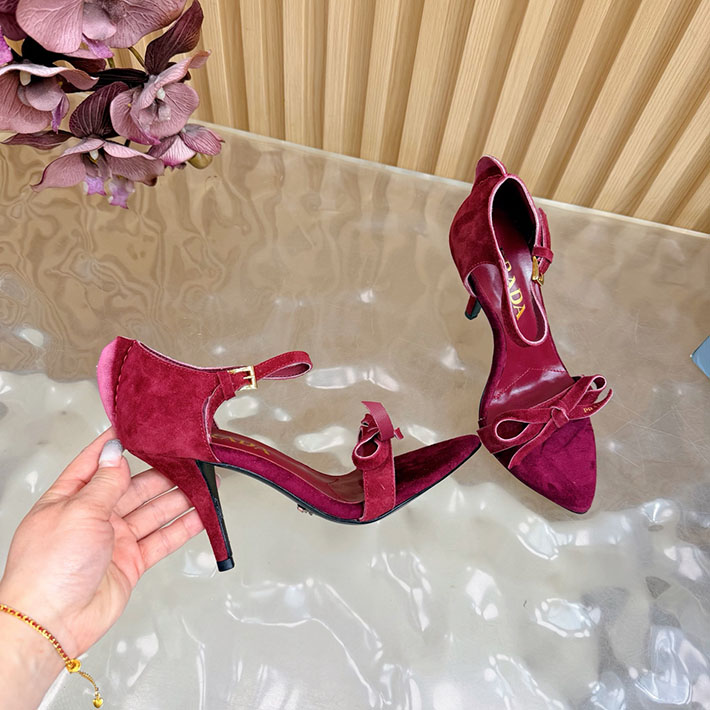 プラダ 靴 シューズ PRADA Exposed Seam Ankle Strap Sandal リボン レザーサンダル 2628324 プラダ 靴 レディース アウトレット - 画像 (5)