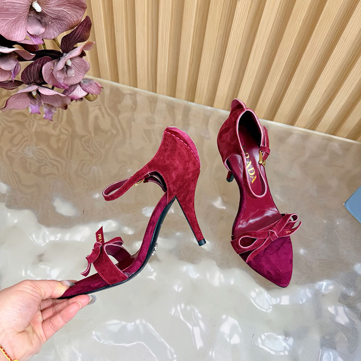 プラダ 靴 シューズ PRADA Exposed Seam Ankle Strap Sandal リボン レザーサンダル 2628324 プラダ 靴 レディース アウトレット - 画像 (4)