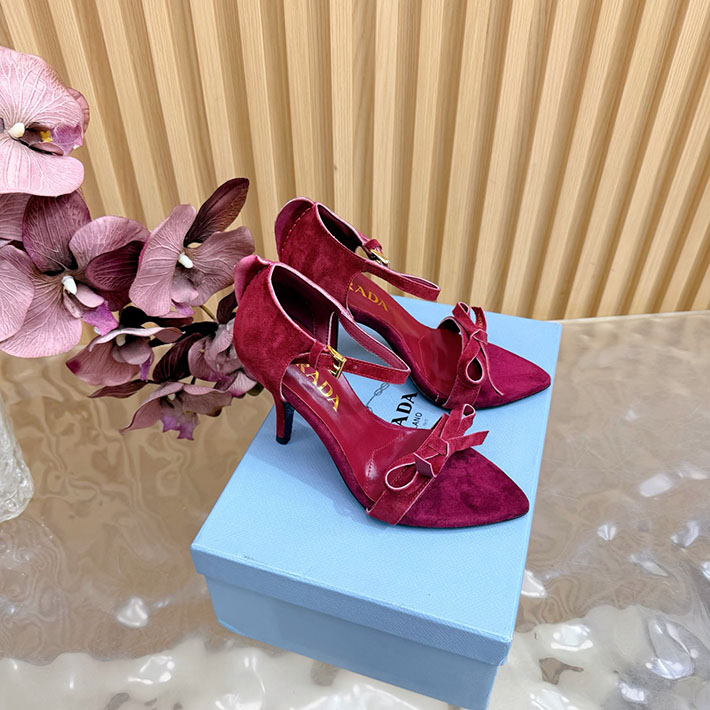 プラダ 靴 シューズ PRADA Exposed Seam Ankle Strap Sandal リボン レザーサンダル 2628324 プラダ 靴 レディース アウトレット - 画像 (2)
