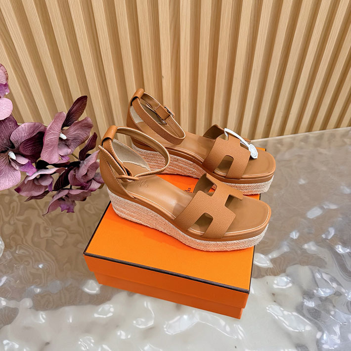 最高級エルメススーパーコピー HERMES エスパドリーユ エルダ 厚底 リゾート 靴 2628326 エルメス サンダル 厚底 - 画像 (2)