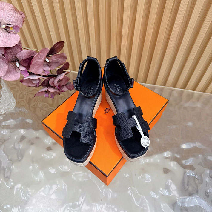 最高級エルメススーパーコピー HERMES エスパドリーユ エルダ 厚底 リゾート 靴 2628327 エルメス サンダル 人気 - 画像 (11)