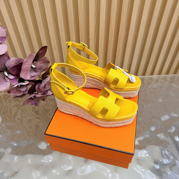 最高級エルメススーパーコピー HERMES エスパドリーユ エルダ 厚底 リゾート 靴 2628330 エルメス エルダ サンダル - 画像 (2)