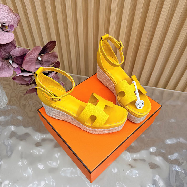 最高級エルメススーパーコピー HERMES エスパドリーユ エルダ 厚底 リゾート 靴 2628330 エルメス エルダ サンダル - 画像 (12)