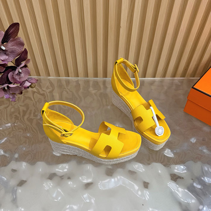 最高級エルメススーパーコピー HERMES エスパドリーユ エルダ 厚底 リゾート 靴 2628330 エルメス エルダ サンダル - 画像 (6)