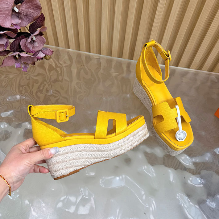 最高級エルメススーパーコピー HERMES エスパドリーユ エルダ 厚底 リゾート 靴 2628330 エルメス エルダ サンダル - 画像 (5)