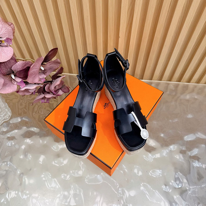 最高級エルメススーパーコピー HERMES エスパドリーユ エルダ 厚底 レディース サンダル 2628331 エルメス サンダル 定価 - 画像 (11)