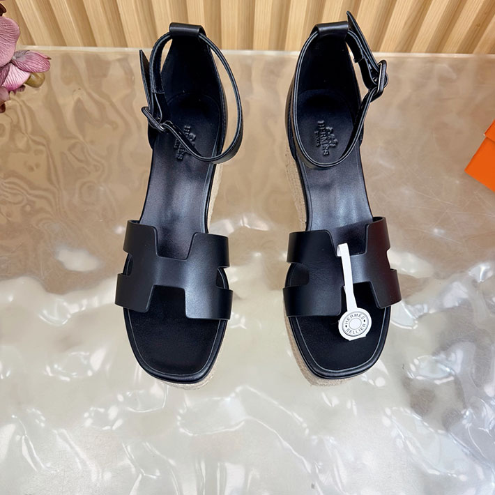 最高級エルメススーパーコピー HERMES エスパドリーユ エルダ 厚底 レディース サンダル 2628331 エルメス サンダル 定価 - 画像 (9)