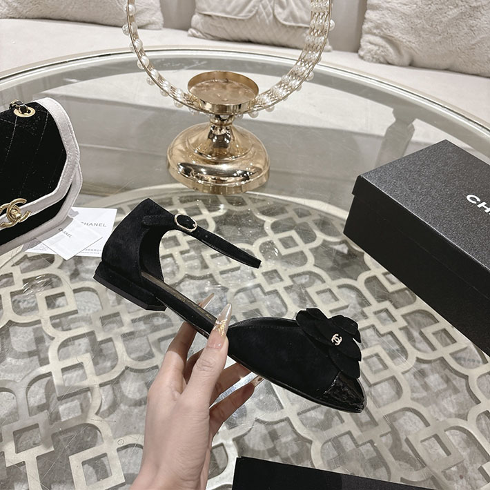 最高級シャネルスーパーコピー CHANEL 25mm カメリア ポインテッドトゥ サンダル ベルベット 2628356 シャネル サンダル 公式 - 画像 (8)