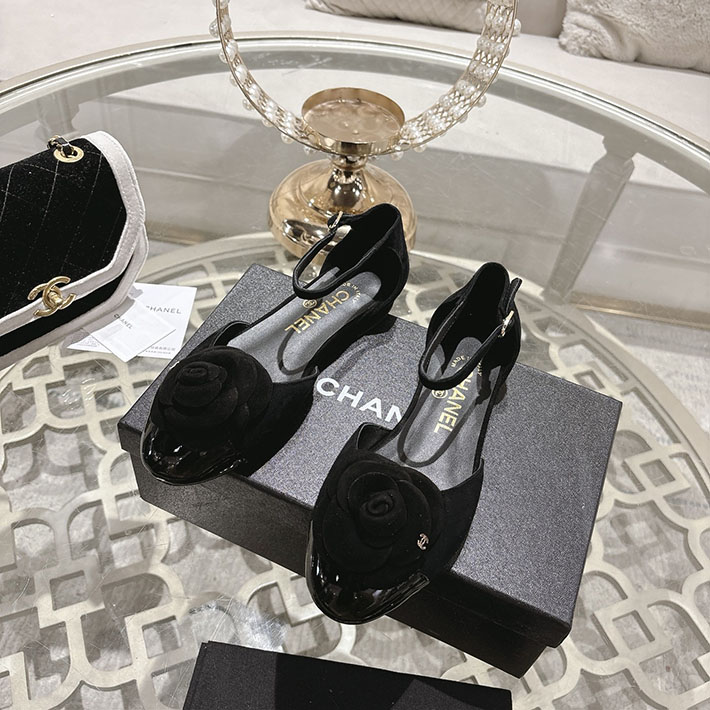 最高級シャネルスーパーコピー CHANEL 25mm カメリア ポインテッドトゥ サンダル ベルベット 2628356 シャネル サンダル 公式 - 画像 (6)