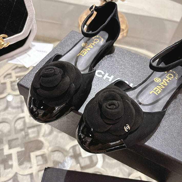 最高級シャネルスーパーコピー CHANEL 25mm カメリア ポインテッドトゥ サンダル ベルベット 2628356 シャネル サンダル 公式 - 画像 (5)