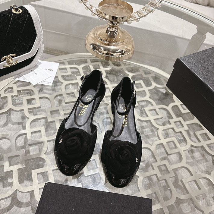最高級シャネルスーパーコピー CHANEL 25mm カメリア ポインテッドトゥ サンダル ベルベット 2628356 シャネル サンダル 公式 - 画像 (3)